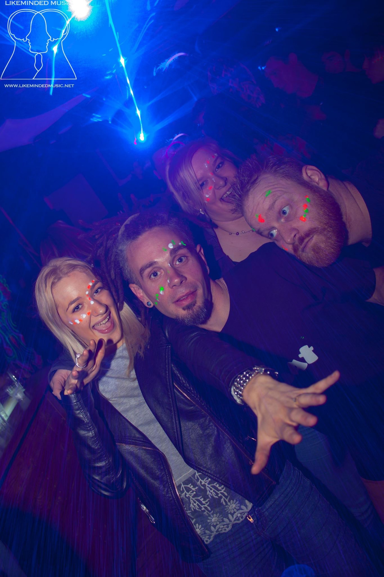 Face-paint crew on the dancefloor